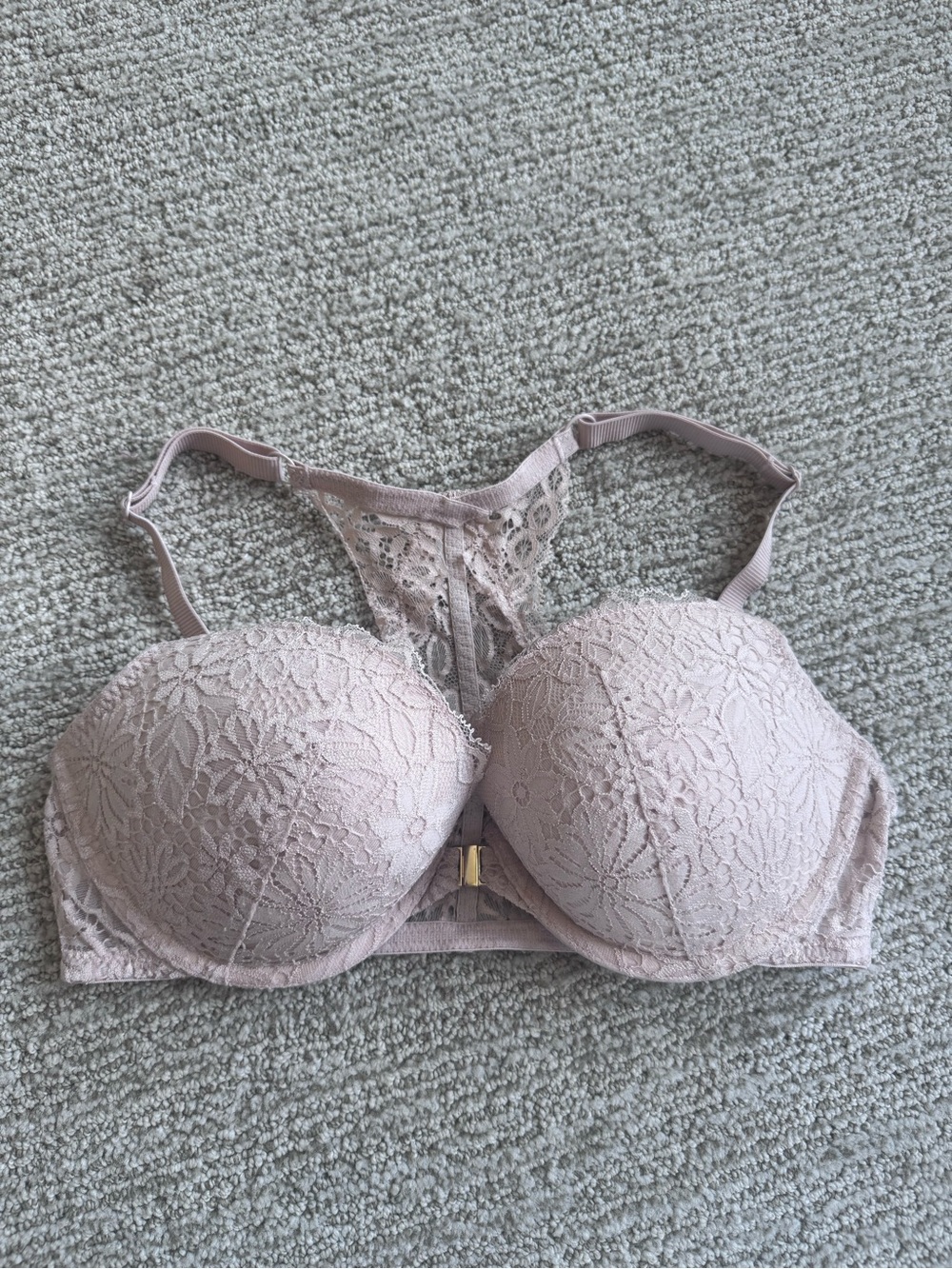 Auden Blush Lace Racerback Push-Up Bra